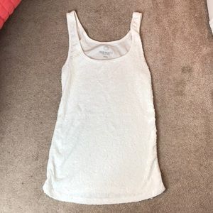 White Sequin Tank Top